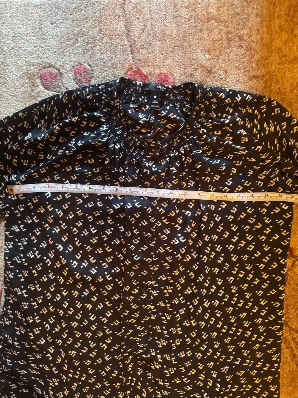 Aqua Black Printed Dress Shirt - Picture 6 of 7
